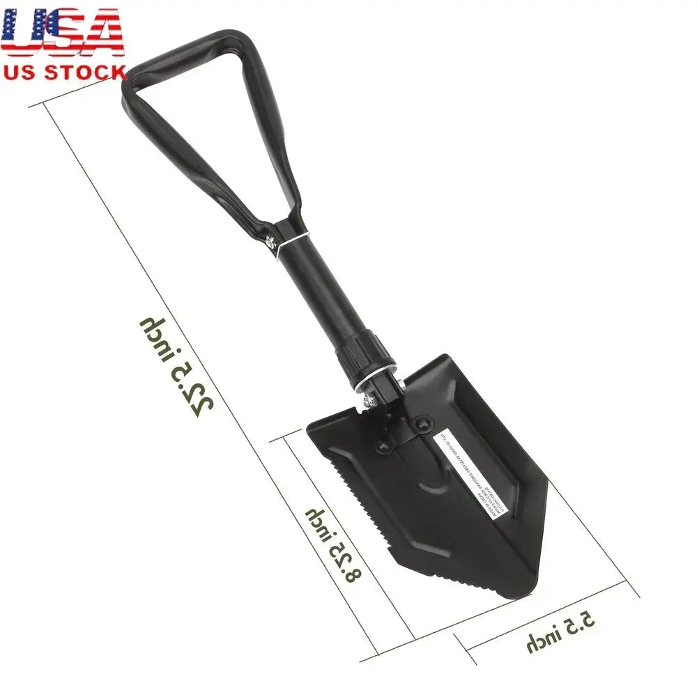 Folding Shovel Serrated Edge Heavy Duty Camping Tools Ultra by Beastly Survival Outlet