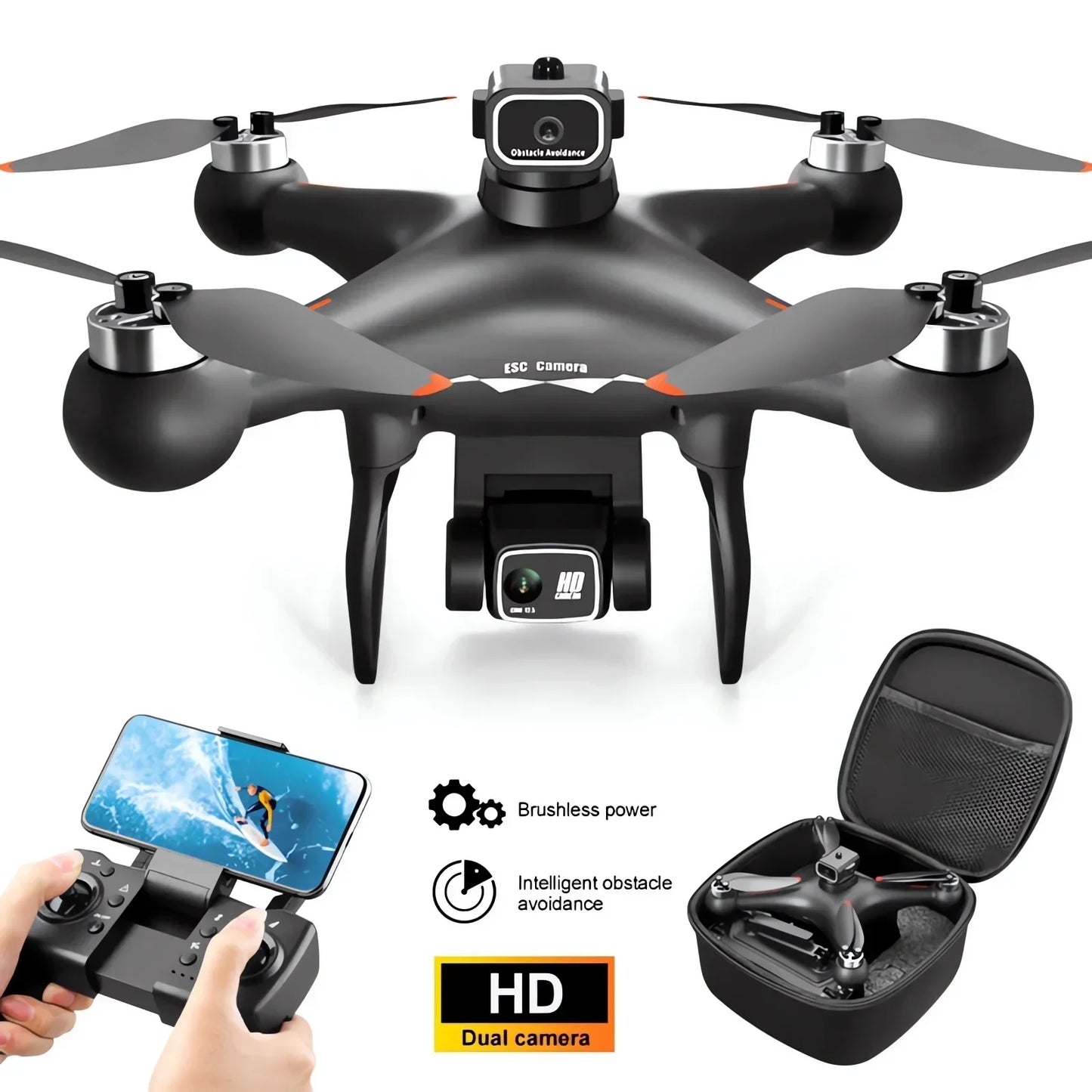 S116 Max Drone with 3 Batteries 8K Dual Camera and Obstacle Avoidance