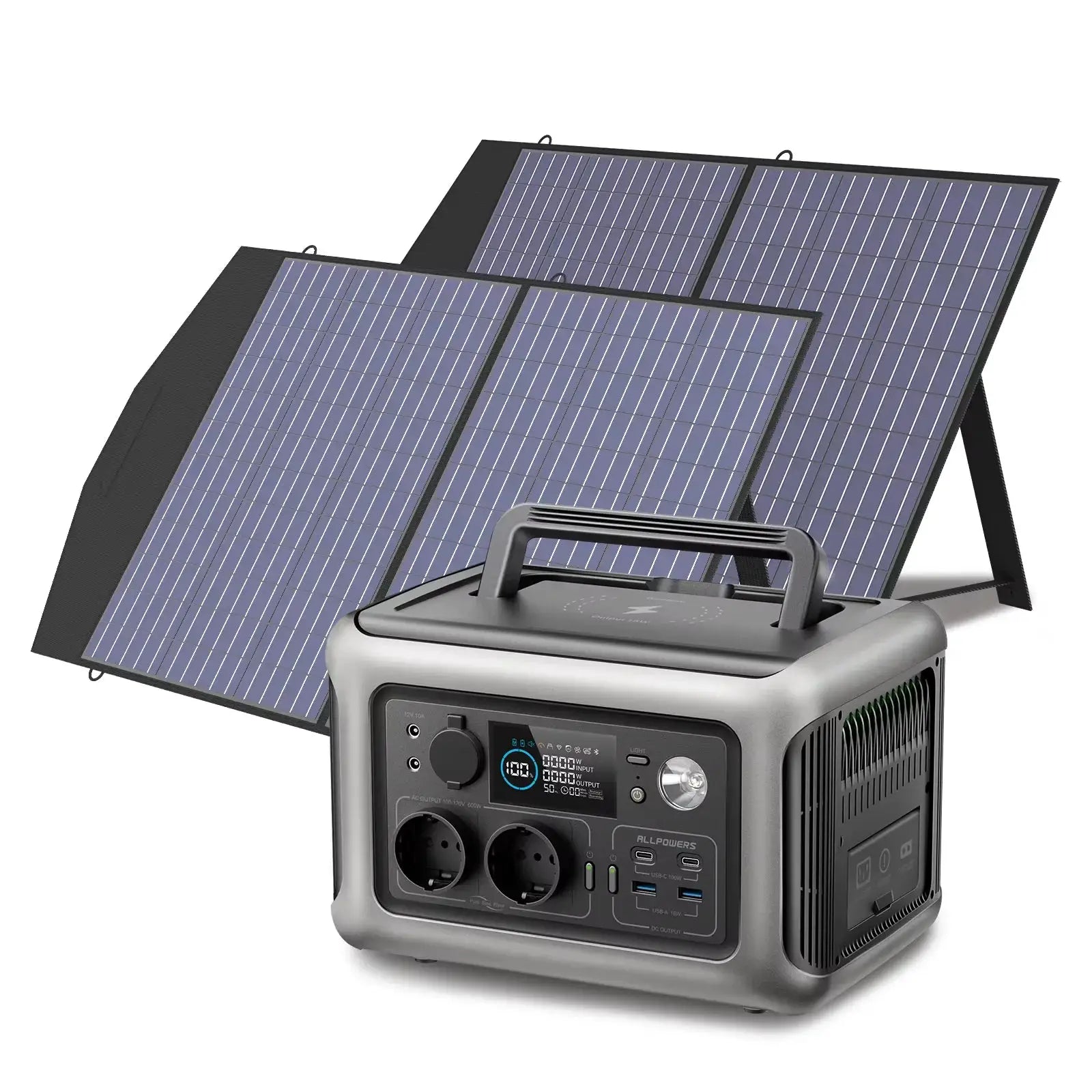 ALLPOWERS R600 299Wh 600W LiFePO4 Portable Power station with 100W / 140W / 200W Solar panel (Optional) for Home use Camping RV by Beastly Survival Outlet