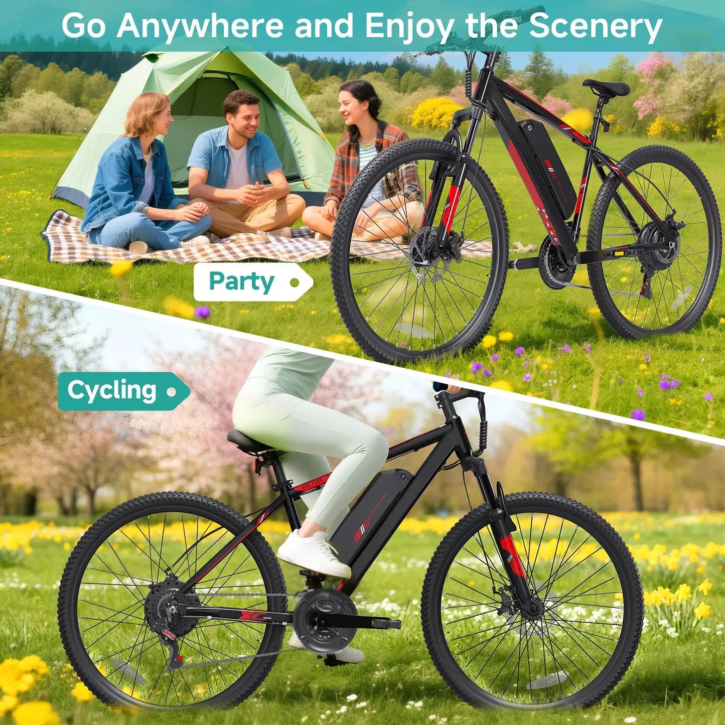 QNUT Adults Electric Bicycle,26" Electric Mountain Bike with 36V 10.4AH Battery Peak 1000W Motor,21 Speed Commuter Ebike for Adults by Beastly Survival Outlet