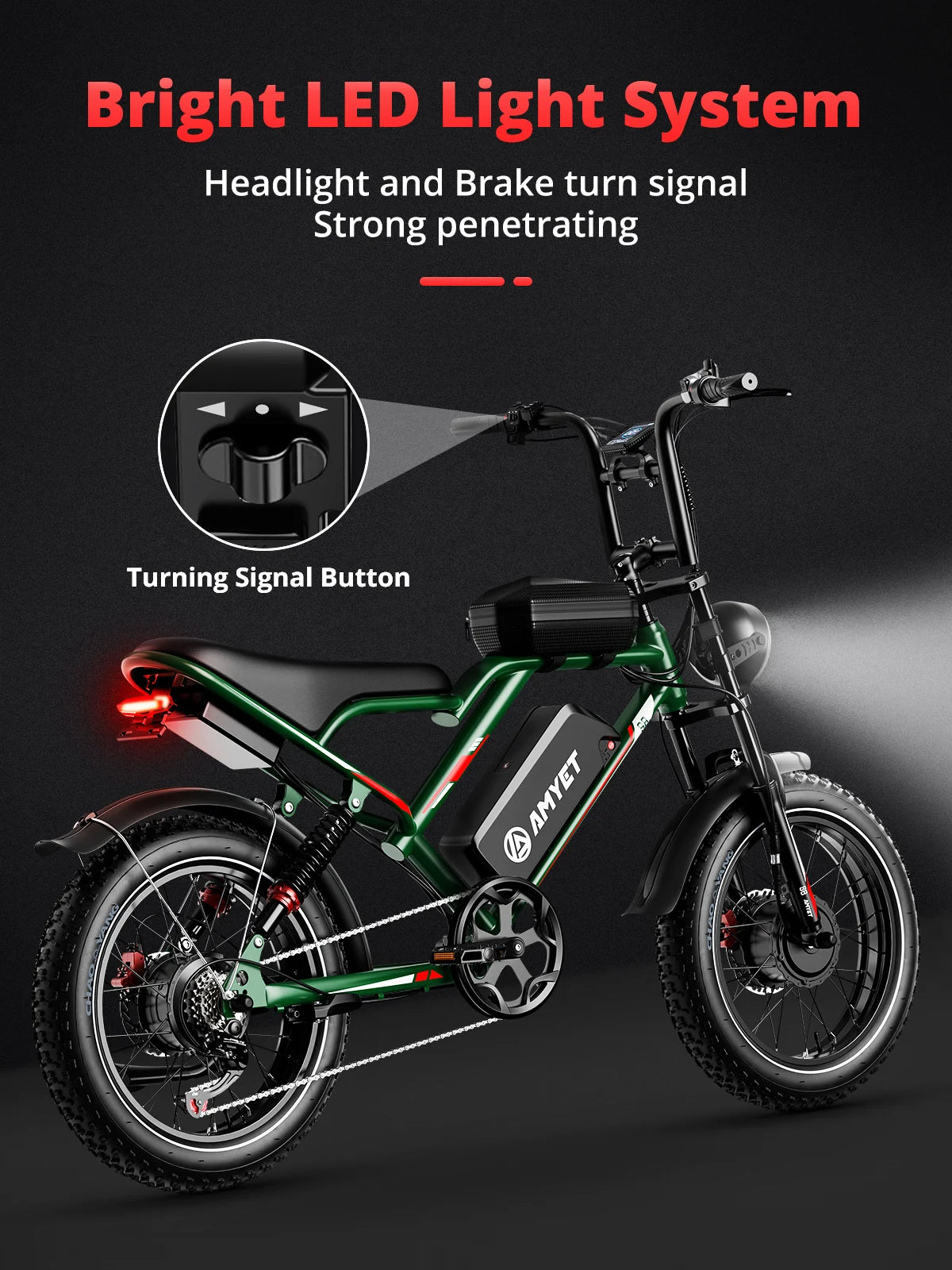 AMYET S8 Electric Bike 2000W Dual Motor 48V 25AH for Adults