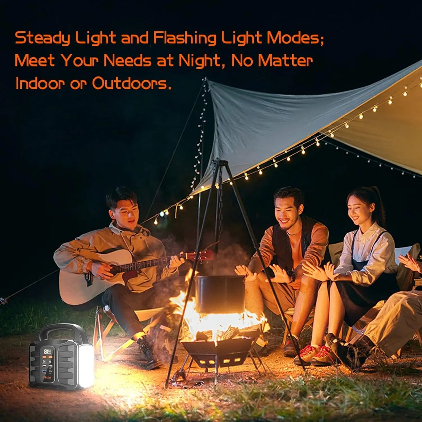 Portable Power Station 155Wh Outdoor Solar Generator 150W AC