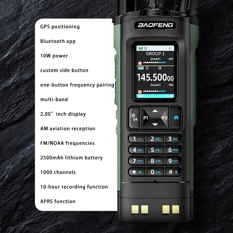 Baofeng DM32 Walkie Talkie DMR GPS 10W Multi Band Radio ProX by Beastly Survival Outlet