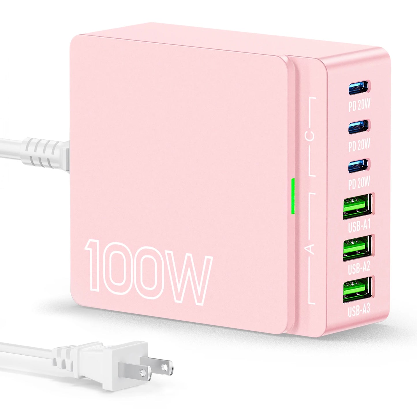 100W 6 Port GaN Quick Charge Hub PD 3 0 For Phones TabletsPC
