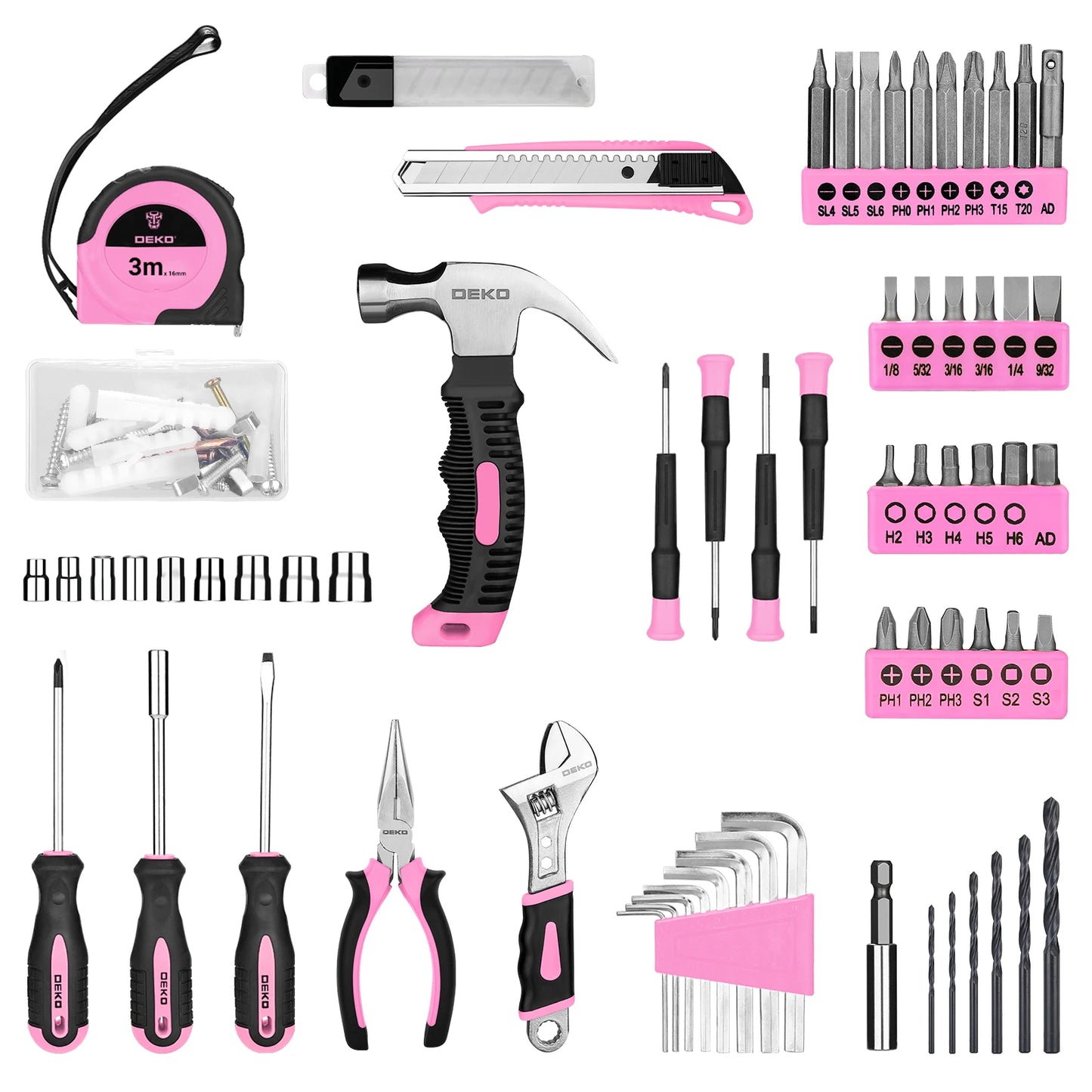 Deko 126Pcs Power Tool Kit With 8V Cordless Drill Included