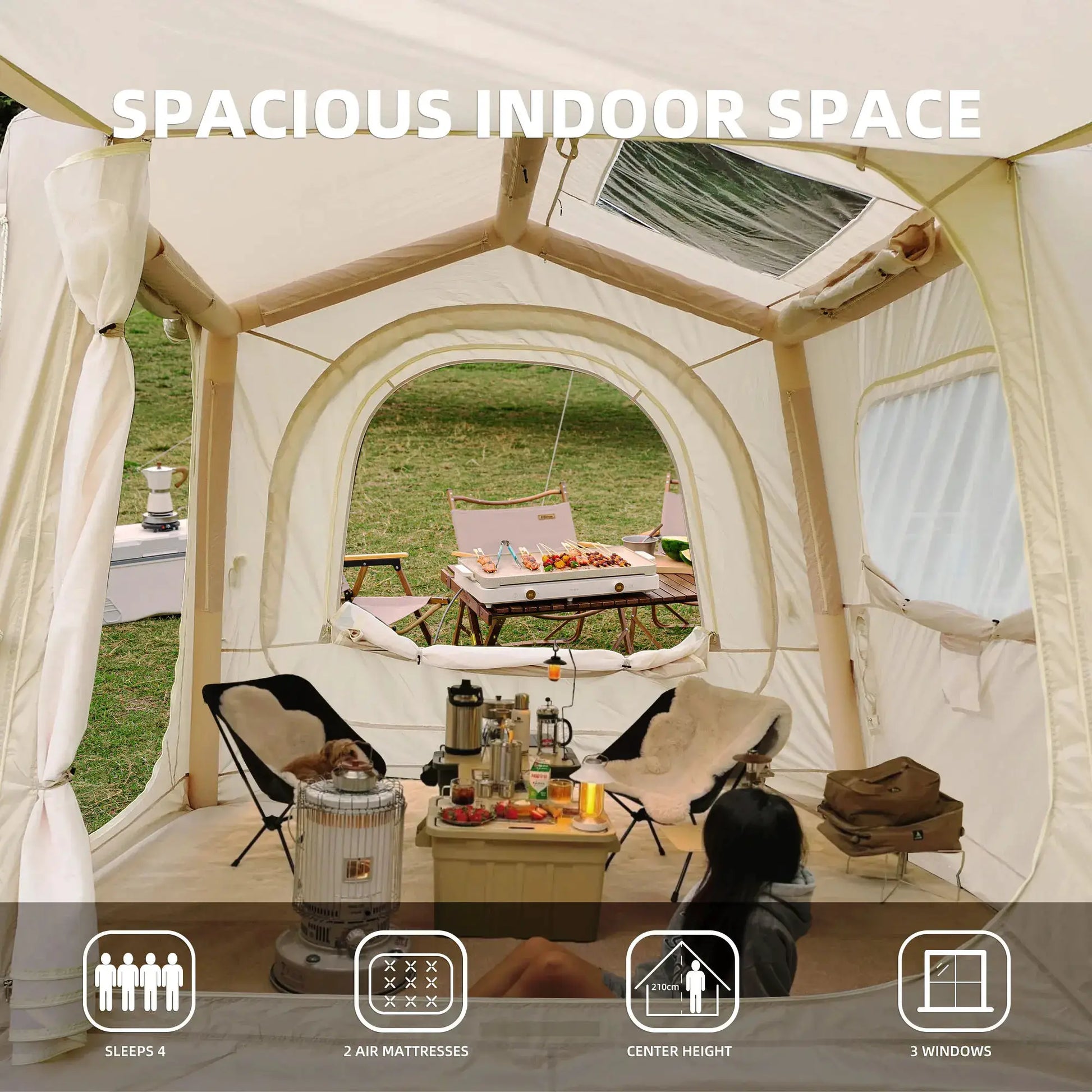 Inflatable SUV Camping Tent Easy Setup Waterproof Glamping 8 by Beastly Survival Outlet