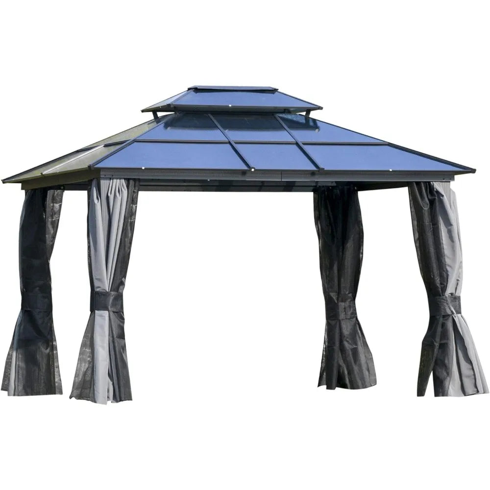 10 By 12 Hardtop Gazebo With Aluminum Polycarbonate Roof