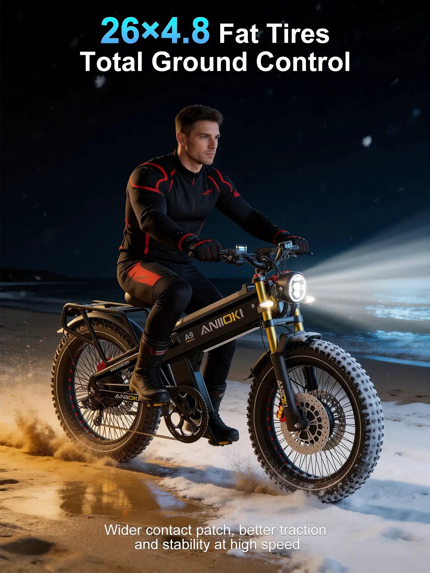 ANIIOKI Electric Bike 6000W 60V Dual Motors Ebike aniioki a9 pro max electric bike adults 45mph aniioki ebike Suspension AirFork by Beastly Survival Outlet