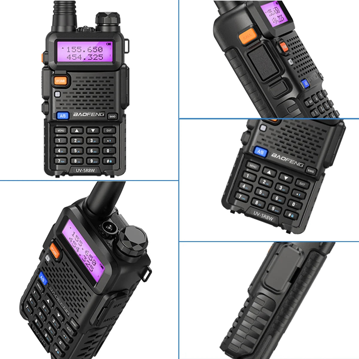 Baofeng UV5R 8W Dual Band Walkie Talkie 1800mAh Ham Radio