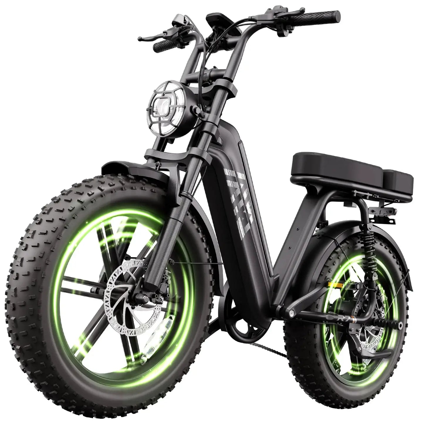 TST 1500W Electric Bike, 48V 15Ah, 28 MPH, 60 Miles Range, 20" Fat Tires, Rear Seat by Beastly Survival Outlet