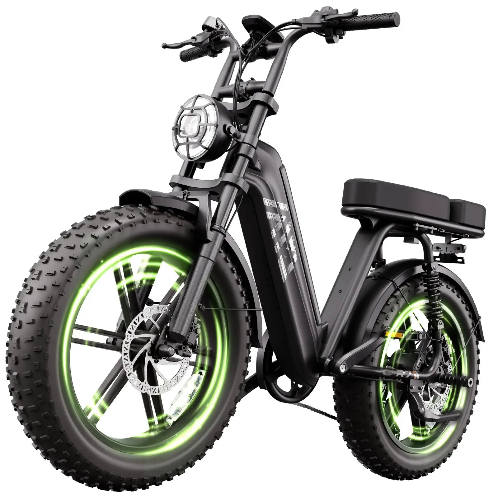 TST 1500W Electric Bike, 48V 15Ah, 28 MPH, 60 Miles Range, 20" Fat Tires, Rear Seat by Beastly Survival Outlet