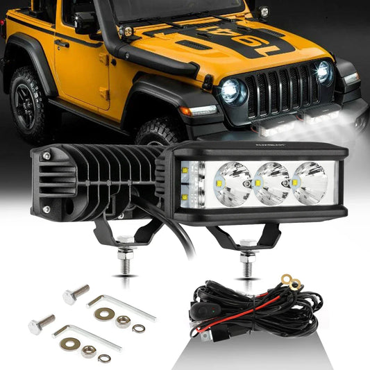 AUXBEAM 5 Inch 60W LED Driving Fog Lights for Jeep Truck SUV