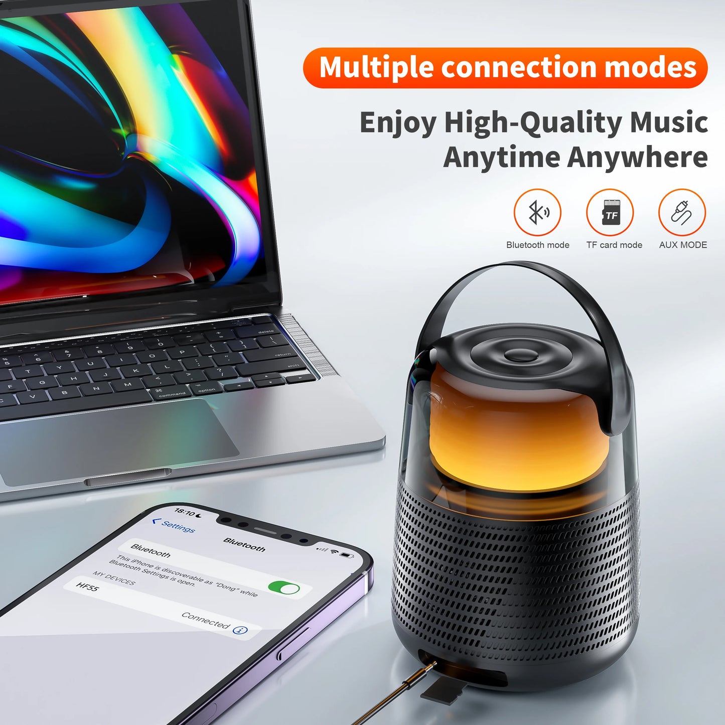QERE HF55 Bluetooth Speaker HiRes Wireless 20W IPX5 Portable