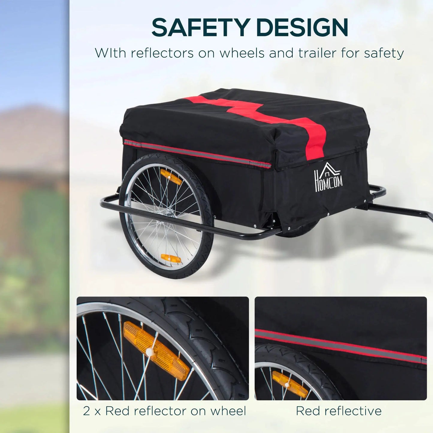 Aosom Elite Two-Wheel Bicycle Large Cargo Wagon Trailer with Folding Storage by Beastly Survival Outlet