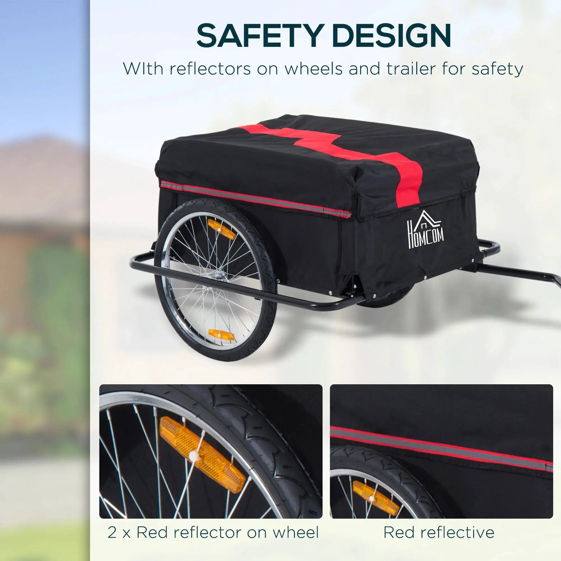 Aosom Elite Two-Wheel Bicycle Large Cargo Wagon Trailer with Folding Storage by Beastly Survival Outlet