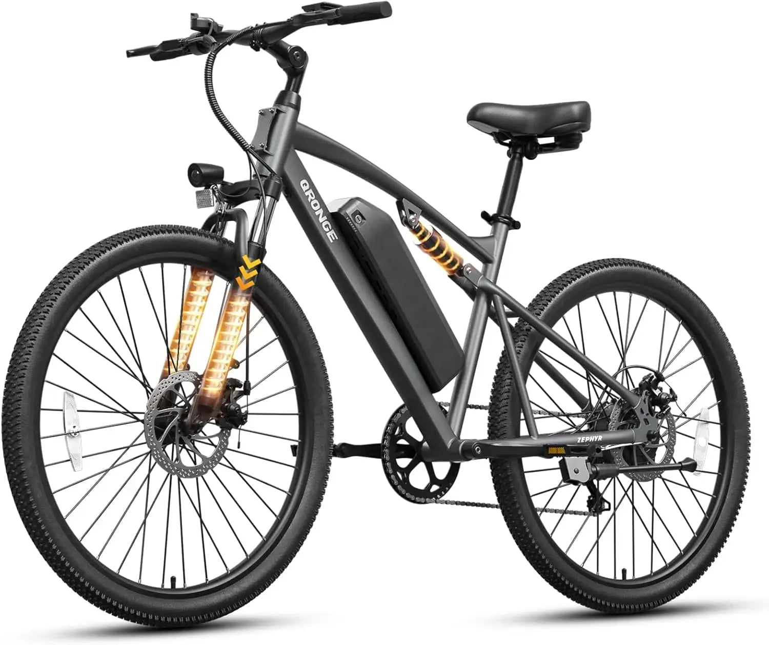 QRONGE Zephyr Electric Bike for Adults 1000W Peak Motor 486Wh Battery Mountain Electric Bicycle 26'' Tire Full Suspension E-bike by Beastly Survival Outlet