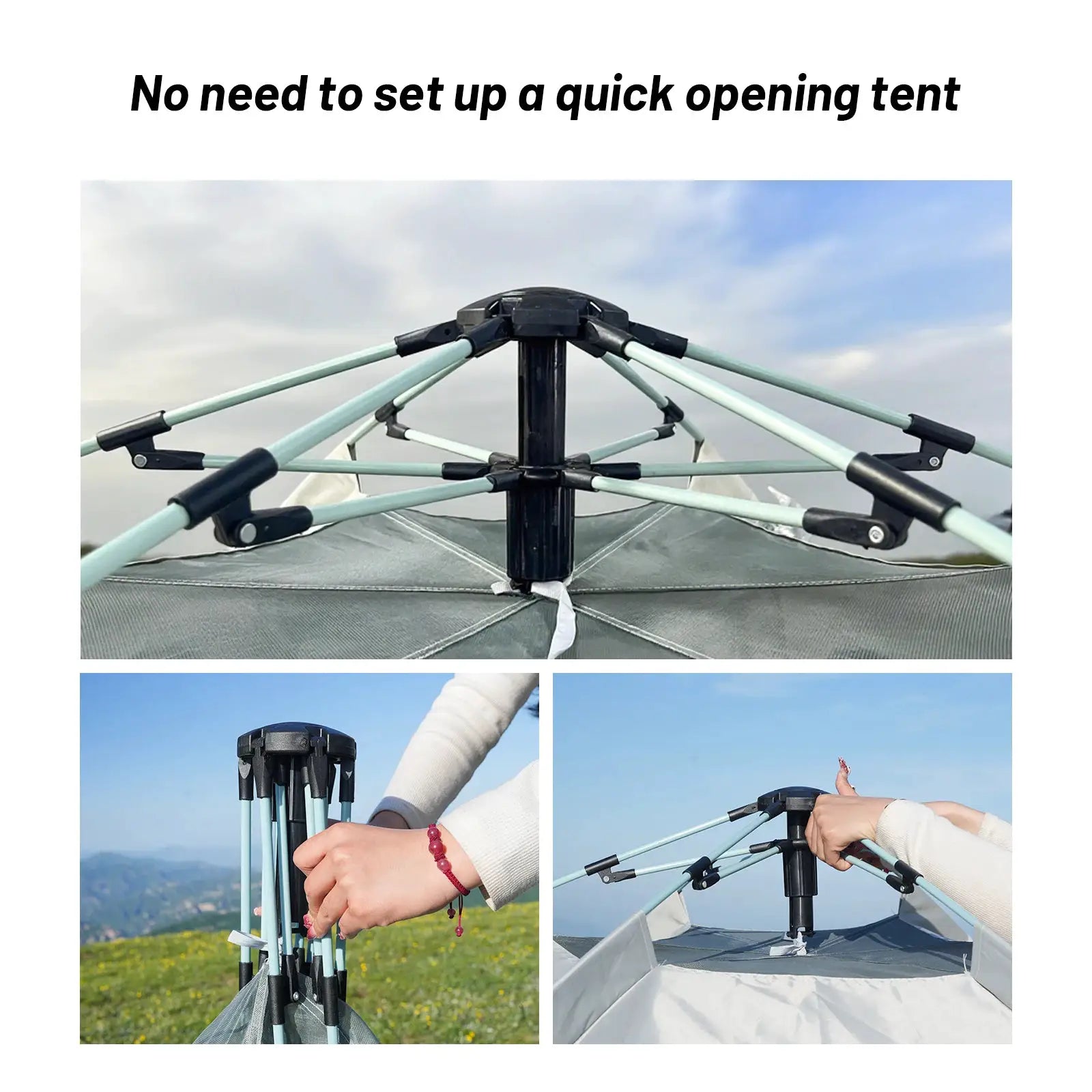 Spherical Hexagonal Camping Tent Quick Setup With Mesh Vents by Beastly Survival Outlet