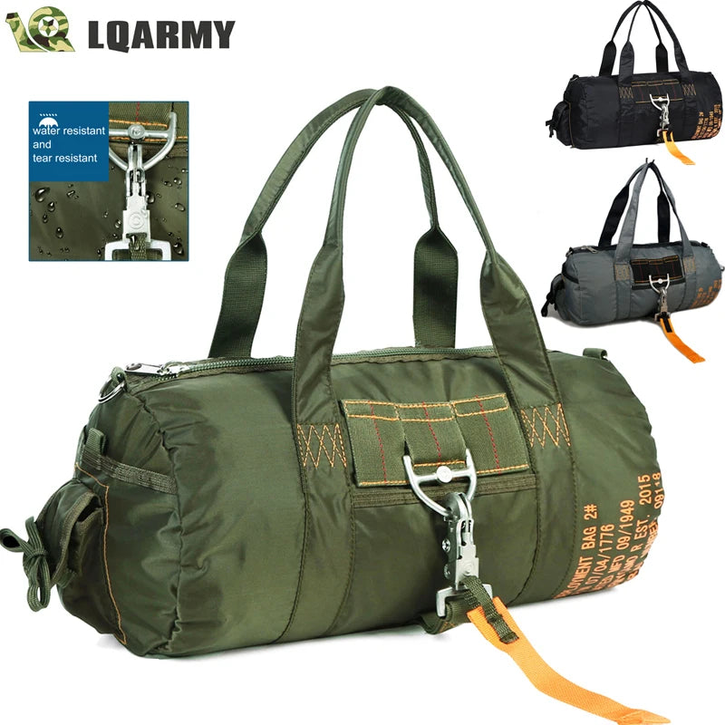 LQARMY Tactical Parachute Duffle Bag 1000D Nylon Outdoor