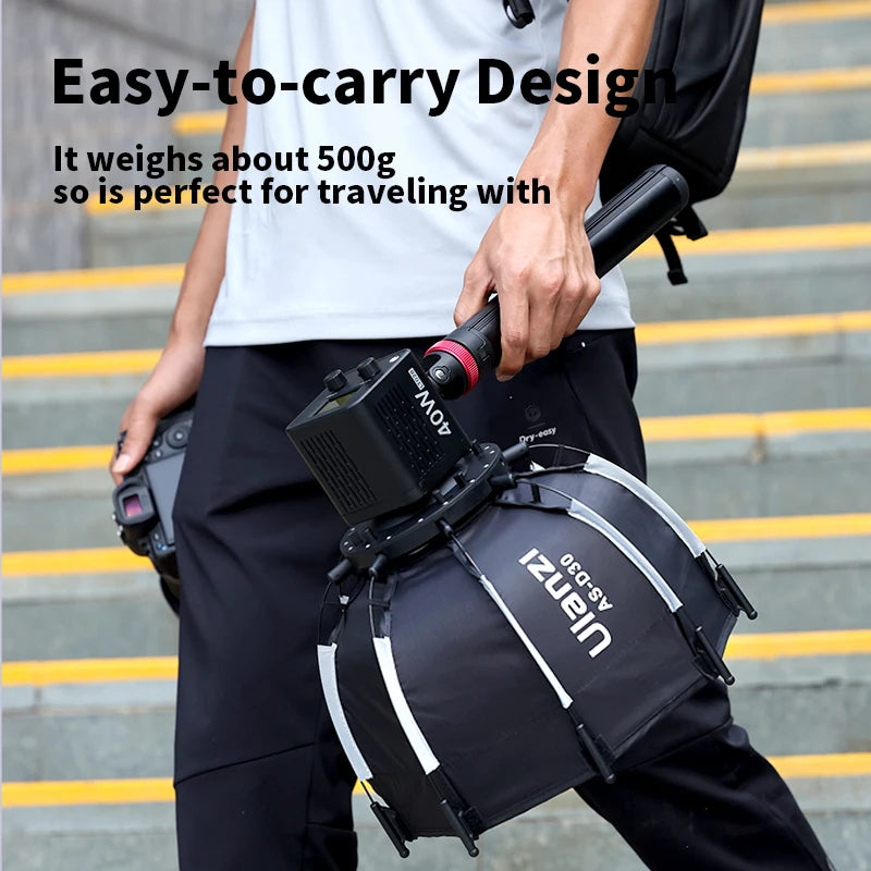 Ulanzi ASD30 30cm Octagonal Softbox With Mini Bowens Mount For 40W COB Video Lighting Kit