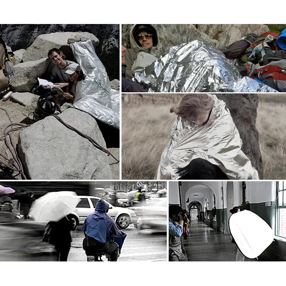 Gigantic 130x210cm Space Blanket Mylar Thermal For Emergency by Beastly Survival Outlet
