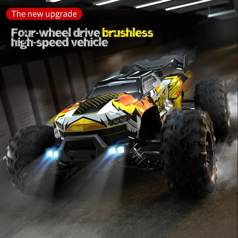 Wltoys Q117 1/16 RC Car 4WD Remote Control Car LED Headlights Brushless 70KM/H 2.4G High Speed Off-Road Drift Toys for Children by Beastly Survival Outlet