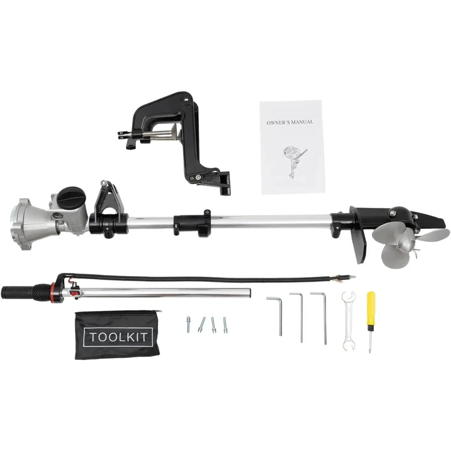 4-Stroke 4HP Boat Outboard Motor 53.2CC, Boat Engine with Air Cooling System for Inflatable Boats, Fishing Boats by Beastly Survival Outlet