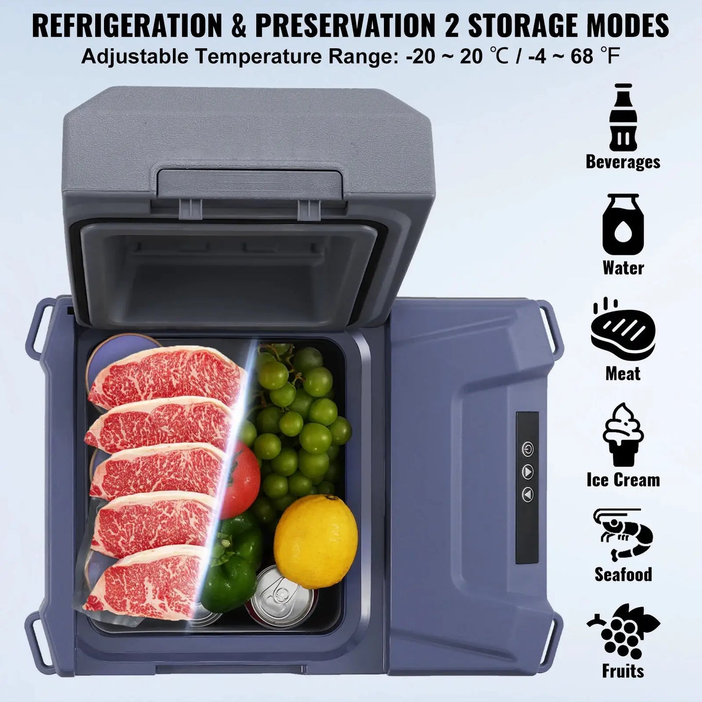 SucceBuy 8L to 75L Car Refrigerator Fridge Portable Icebox Single&Dual Zone w/Blue Tooth Temp Adjustable for Outdoor Camping RV by Beastly Survival Outlet