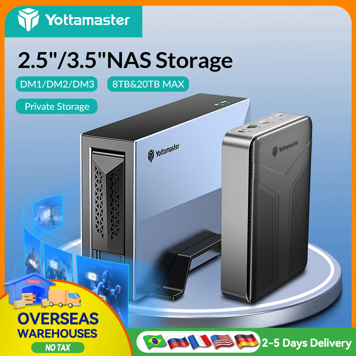 Yottamaster External Hard Drive Enclosure for SATA SSD and HDD
