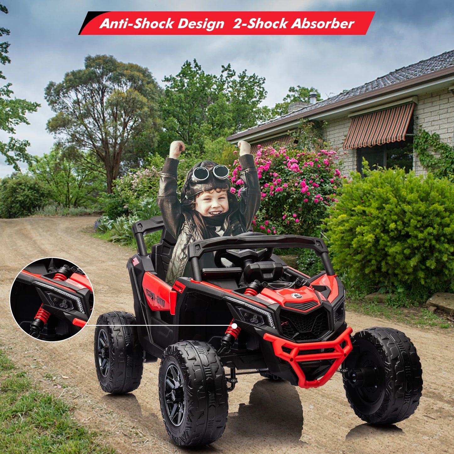 Licensed Can Am Electric Kids UTV Ride On Car Remote