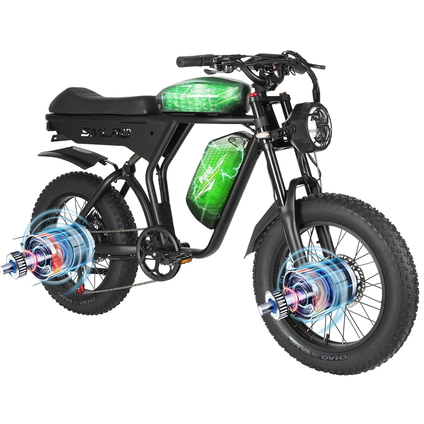 3000W Dual Motor Electric Mountain Bike with Full Suspension