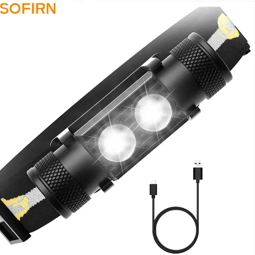 SOFIRN H25S Mini LED HeadLamp XML 1200lm Head lamp White Light Headlamp USB Rechargeable 18650 Head Light by Beastly Survival Outlet