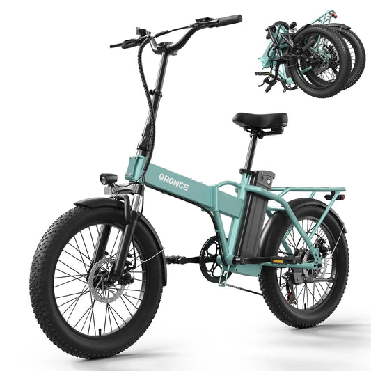 QRONGE Waterfall Foldable Electric Bicycles 1000W Peak 28 MPH by Beastly Survival Outlet