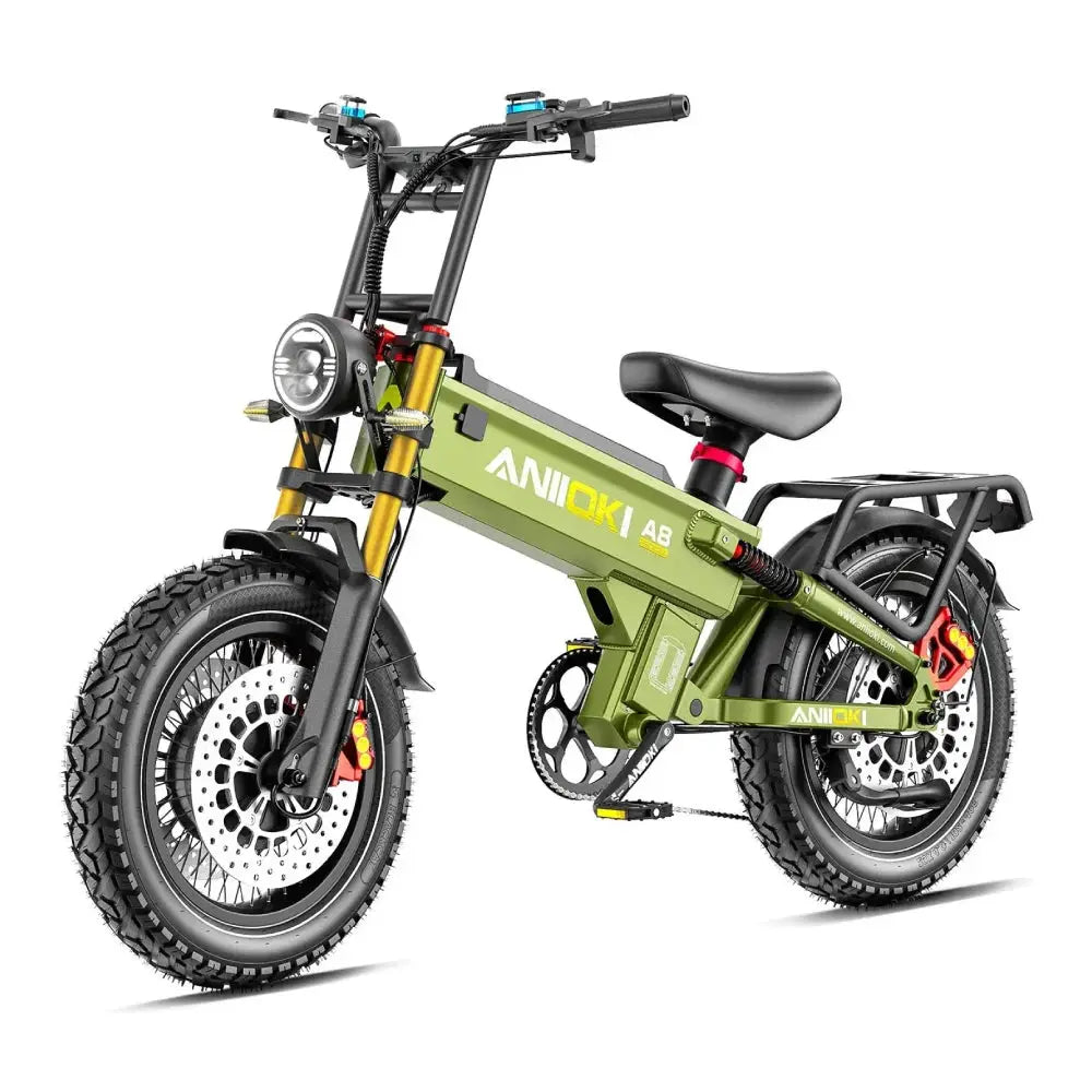 Aniioki 6000W Dual Motor Electric Ebike AWD Fat Tire 20 Inch by Beastly Survival Outlet