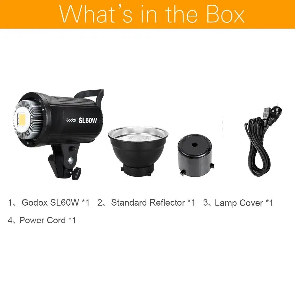 Godox SL60W LED Video Light SL-60W 5600K White Version Video Light Continuous Light Bowens Mount for Studio Video Recording by Beastly Survival Outlet