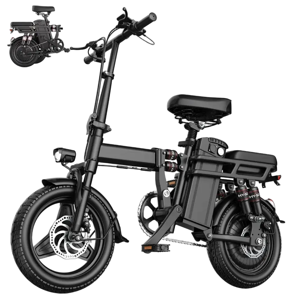 Electric Bike For Adults, Folding Electric Bike, 500W Peak Motor, Electric Bicycle With 14" Tire, 48V 20AH/15AH/10Ah Battery by Beastly Survival Outlet