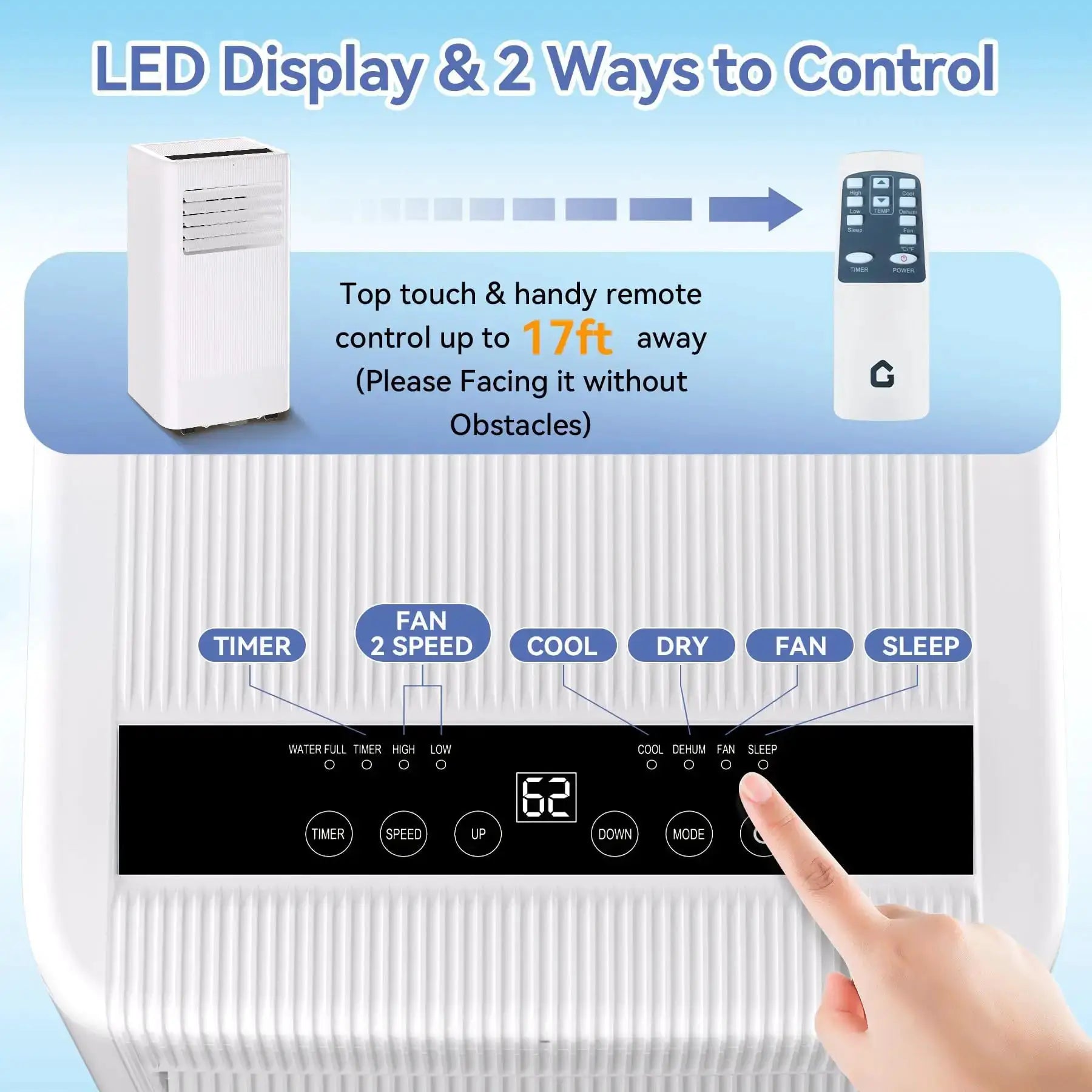 10000 BTU Portable Air Conditioner, 3-In-1 Standing AC Unit With Remote Control and Window Kit, Quiet Room Air Conditioner With Dehumidifier, for Home Office Dorms, Up to 560 Sq. Ft. White by Beastly Survival Outlet