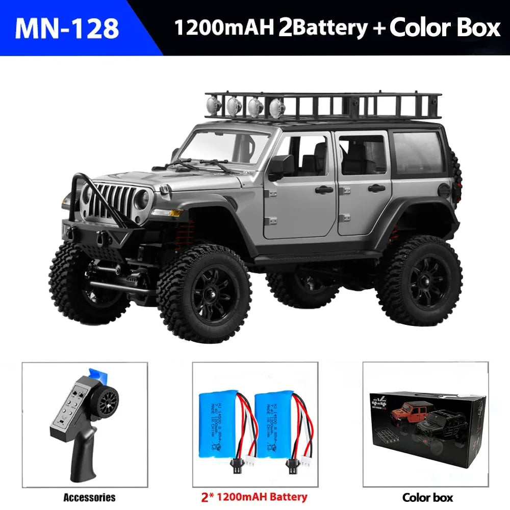 MN128 Twelfth Scale RC Crawler With LED Light 2.4G Vehicle
