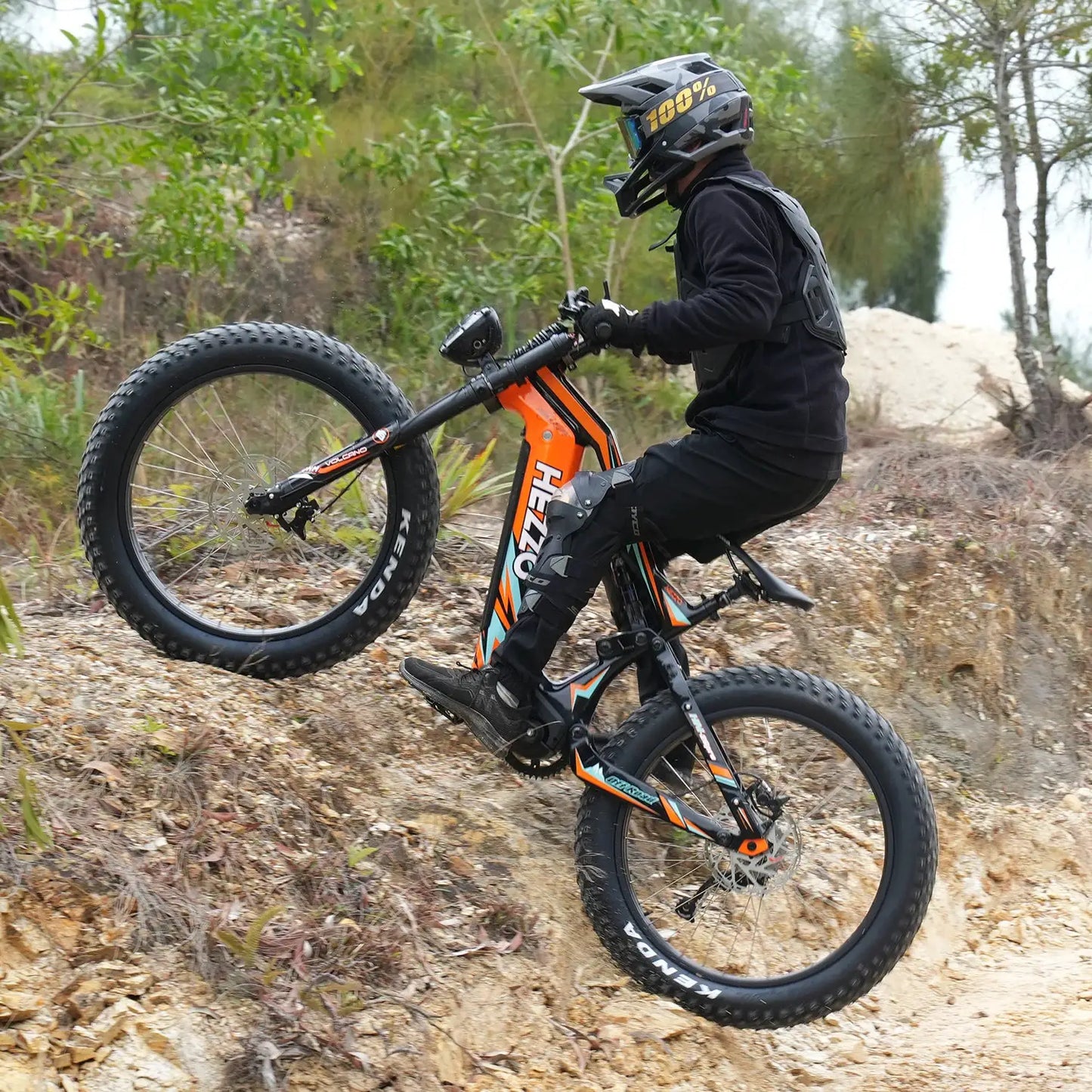 HEZZO Carbon Ebike K9 All-Terrain Fat Tire 52V 1000W BAFANG M20 Middrive Electric Bike 160Nm Powerful Electric Bike Hydraulic Suspension & Seat Post 21Ah 63Miles Long Range 26X4.8Inche Electric Bicycle by Beastly Survival Outlet