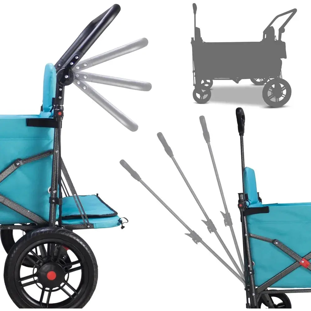 Heavy Duty Foldable Trolley Quick Release Wheels And Seats 2 by Beastly Survival Outlet