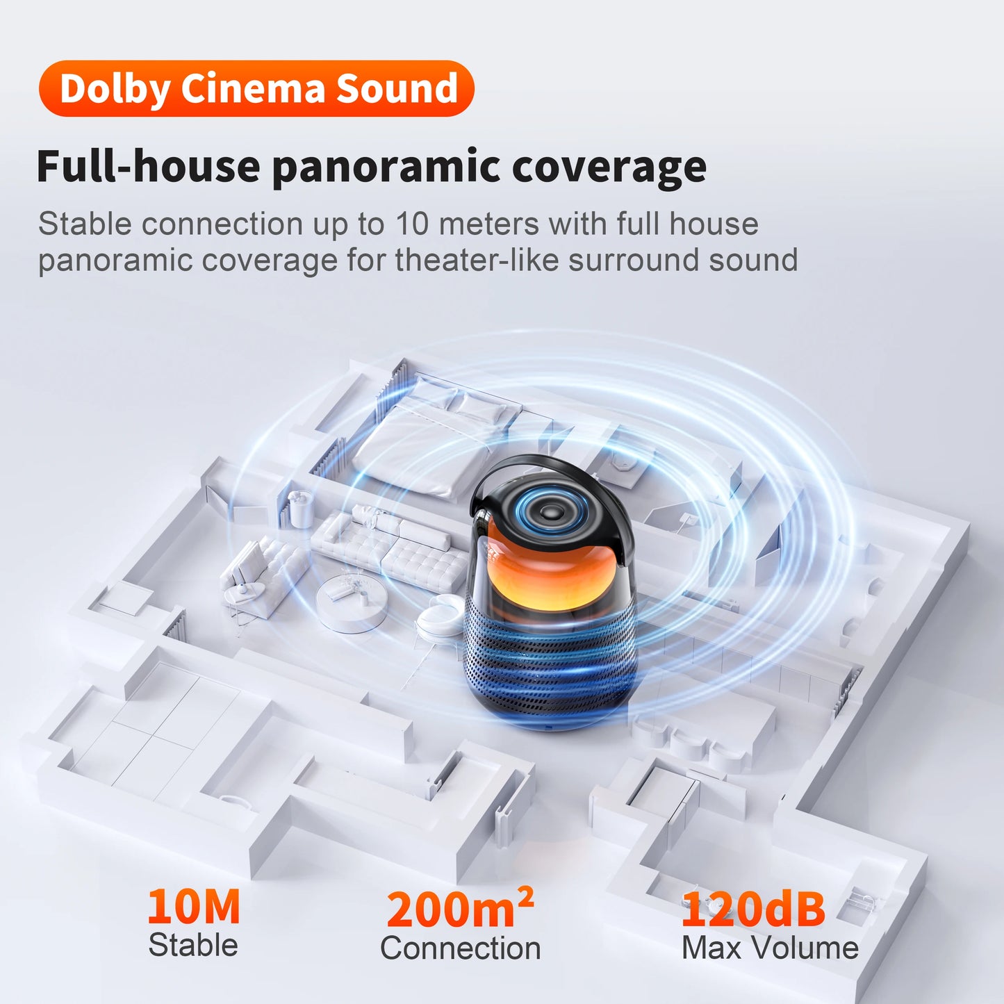 QERE HF55 Bluetooth Speaker HiRes Wireless 20W IPX5 Portable