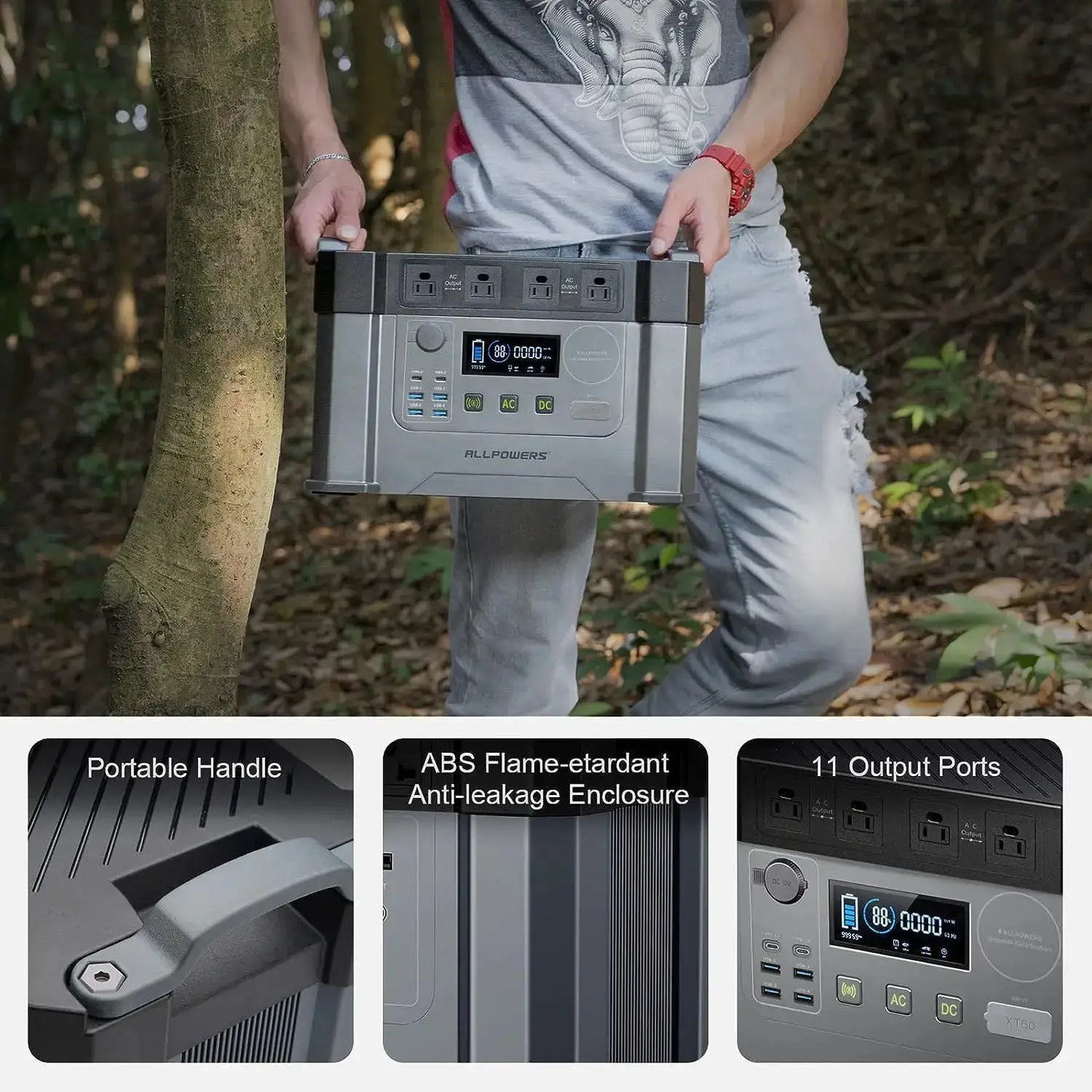 ALLPOWERS S2000 PRO Power station 2400W（Peak 4000W）Solar Generator 1451WH Power Supply with UPS for Camping Home Use Emergency by Beastly Survival Outlet