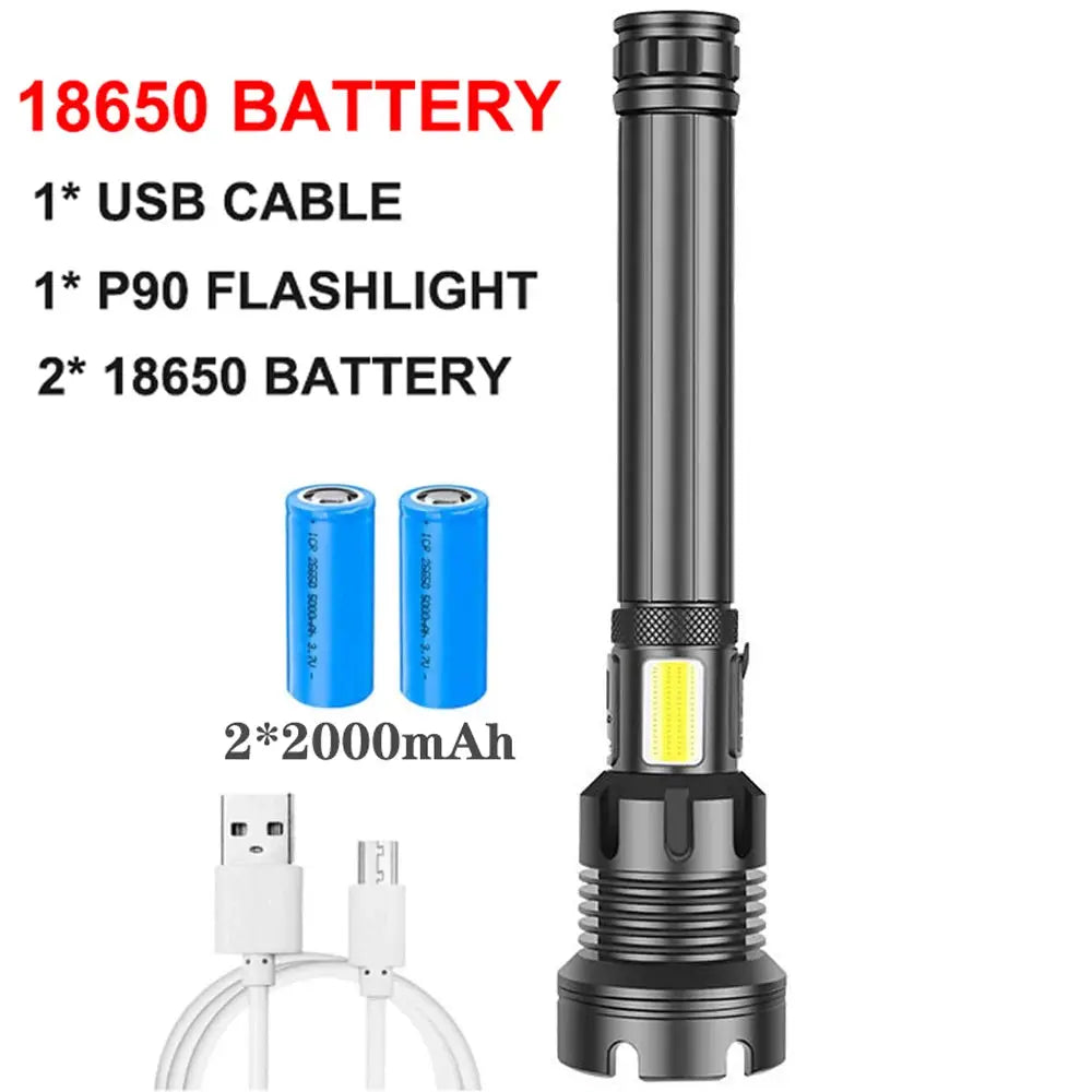 Rechargeable Flashlight Floodlight Tactical Lumens Led Torch by Beastly Survival Outlet