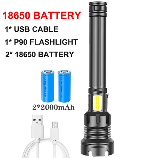 Rechargeable Flashlight Floodlight Tactical Lumens Led Torch