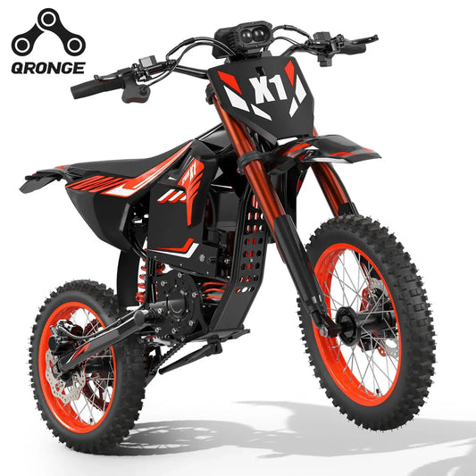 QRONGE X1 Spark Electric Dirt Bike for Teens Adults 4500W Peak Electric Motorcycle 60V 28.8Ah E-Dirt Bike 60 Mile Range E-Bike by Beastly Survival Outlet