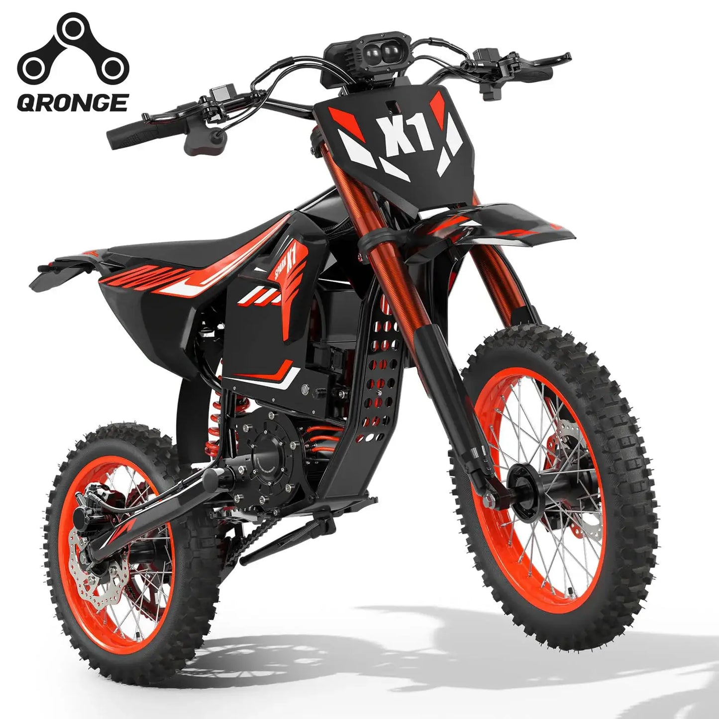 QRONGE X1 Spark Electric Dirt Bike for Teens Adults 4500W Peak Electric Motorcycle 60V 28.8Ah E-Dirt Bike 60 Mile Range E-Bike + 1 Year Warranty by Beastly Survival Outlet
