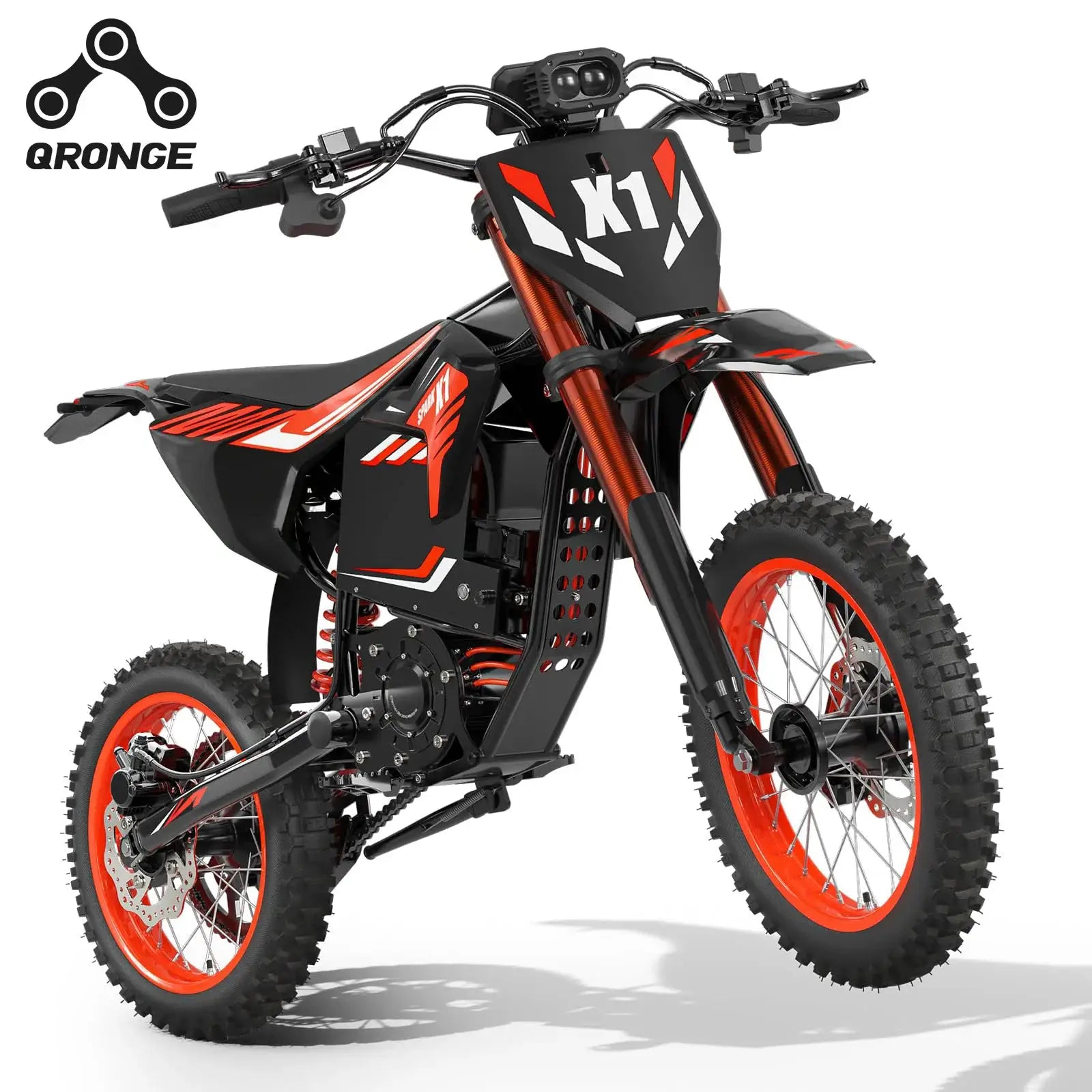QRONGE X1 Spark Electric Dirt Bike for Teens Adults 4500W Peak Electric Motorcycle 60V 28.8Ah E-Dirt Bike 60 Mile Range E-Bike + 1 Year Warranty by Beastly Survival Outlet