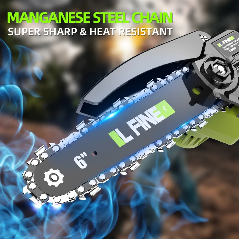 Mini Chainsaw Woodworking Portable 6 Inch Electric Logging Saw