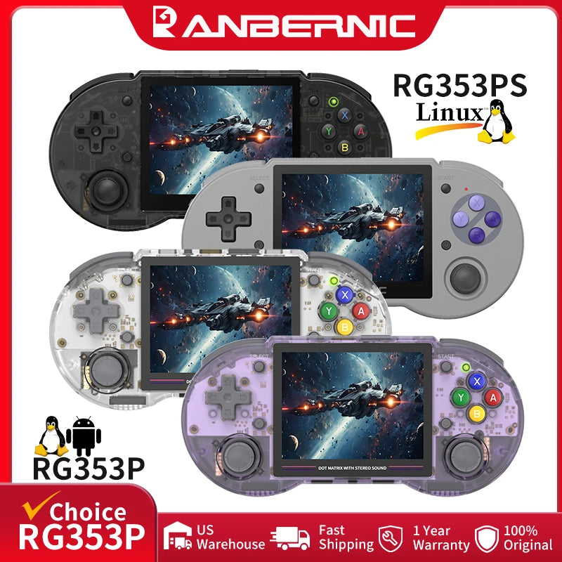 Anbernic RG353P Retro Handheld Console With 3.5 Inch IPS