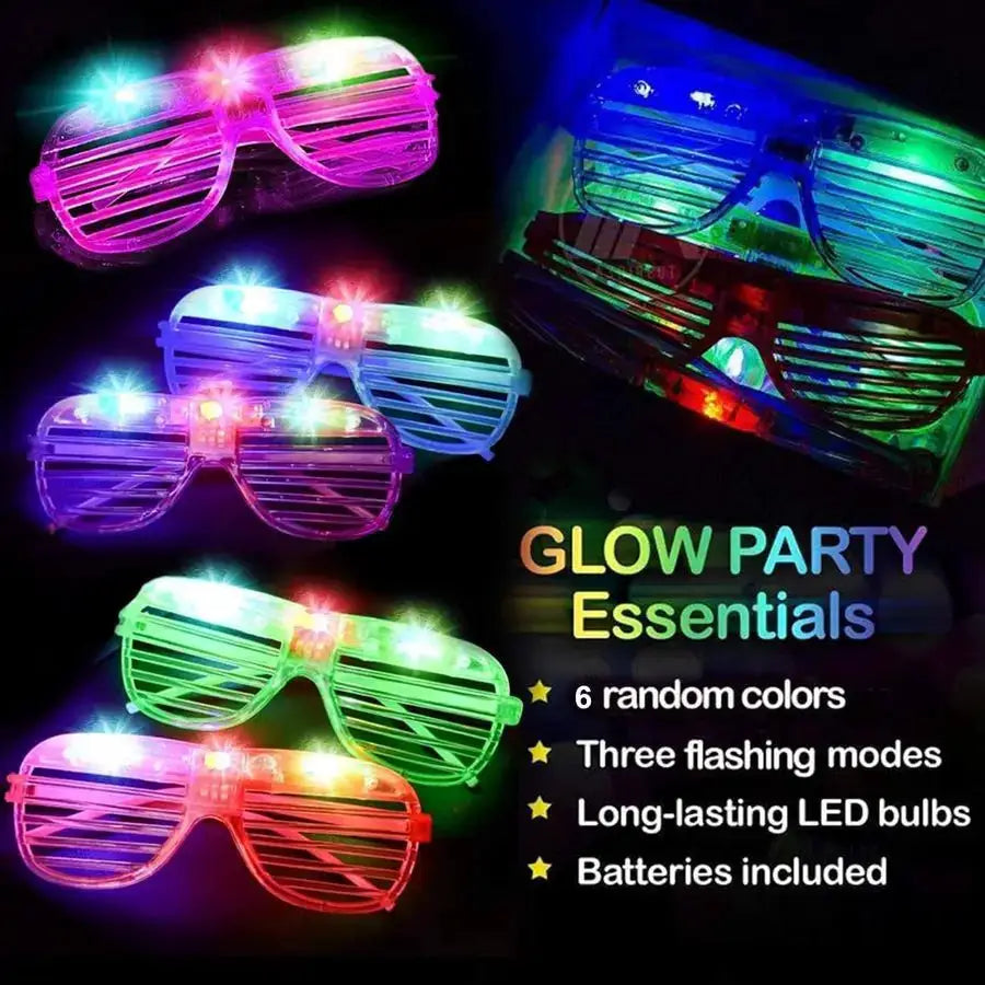 LED Light Up Glasses Bulk Party Supplies 100 Pack For Events by Beastly Survival Outlet