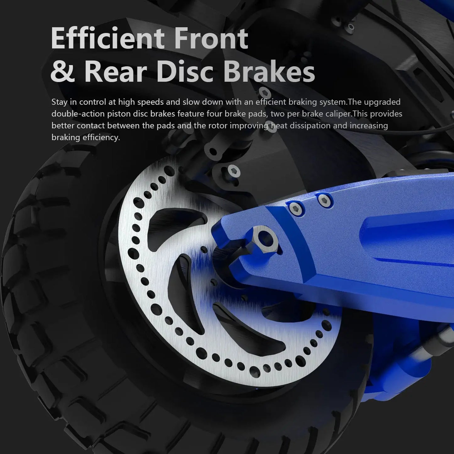 REDDYDY RD2 PRO Adults Electric Scooter 5000W Peak 50MPH Max Speed 60V25Ah Battery 55Miles Max Range 3 Riding Modes with APP Control NFC Unlocking 10.5" Off-Road Tires Dual Hydraulic Disc Brakes Dual Suspension E-Scooter RD2 by Beastly Survival Outlet